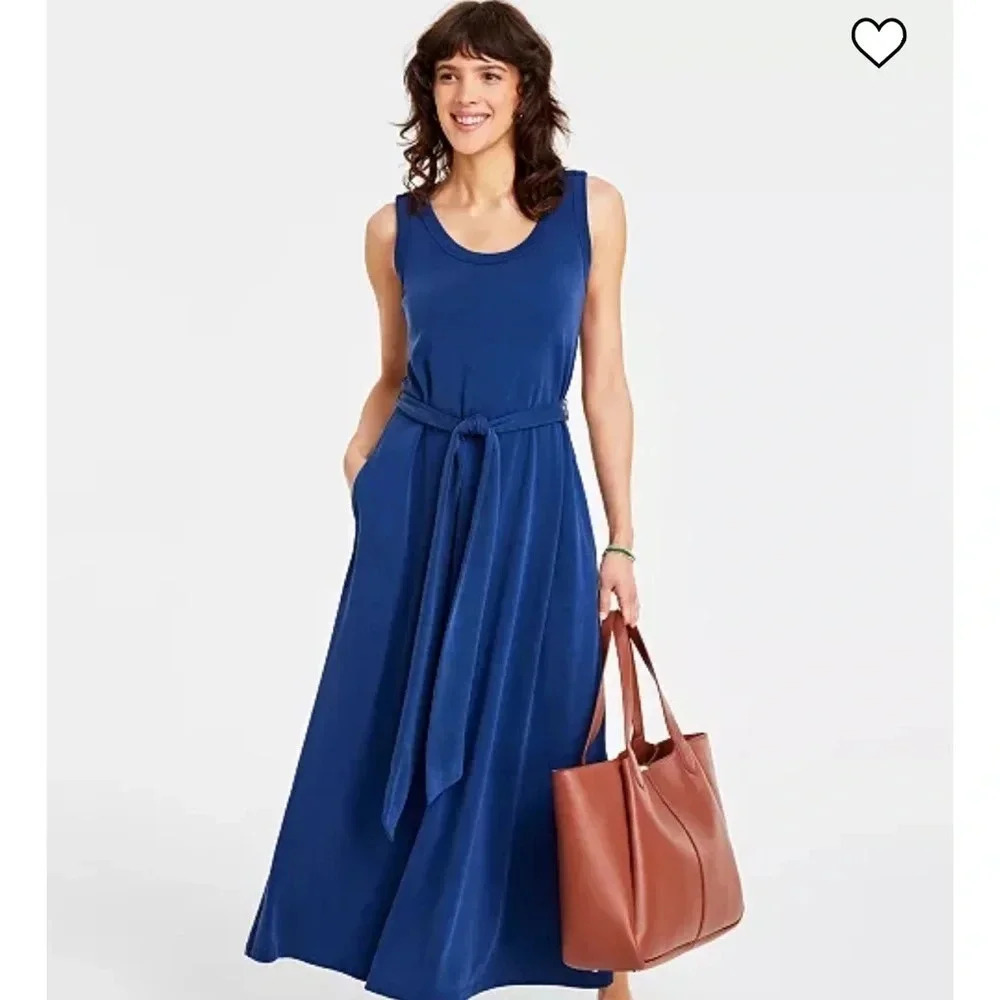 On 34th
Women's Scoop-Neck Waist-Tie Maxi Dress,